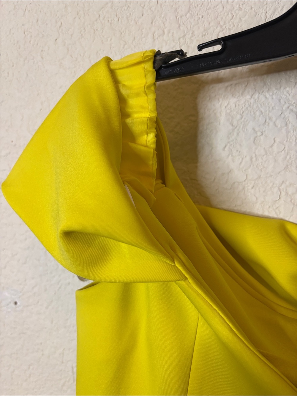 Yellow Off-Shoulder Sheath Dress - Picture 8 of 8
